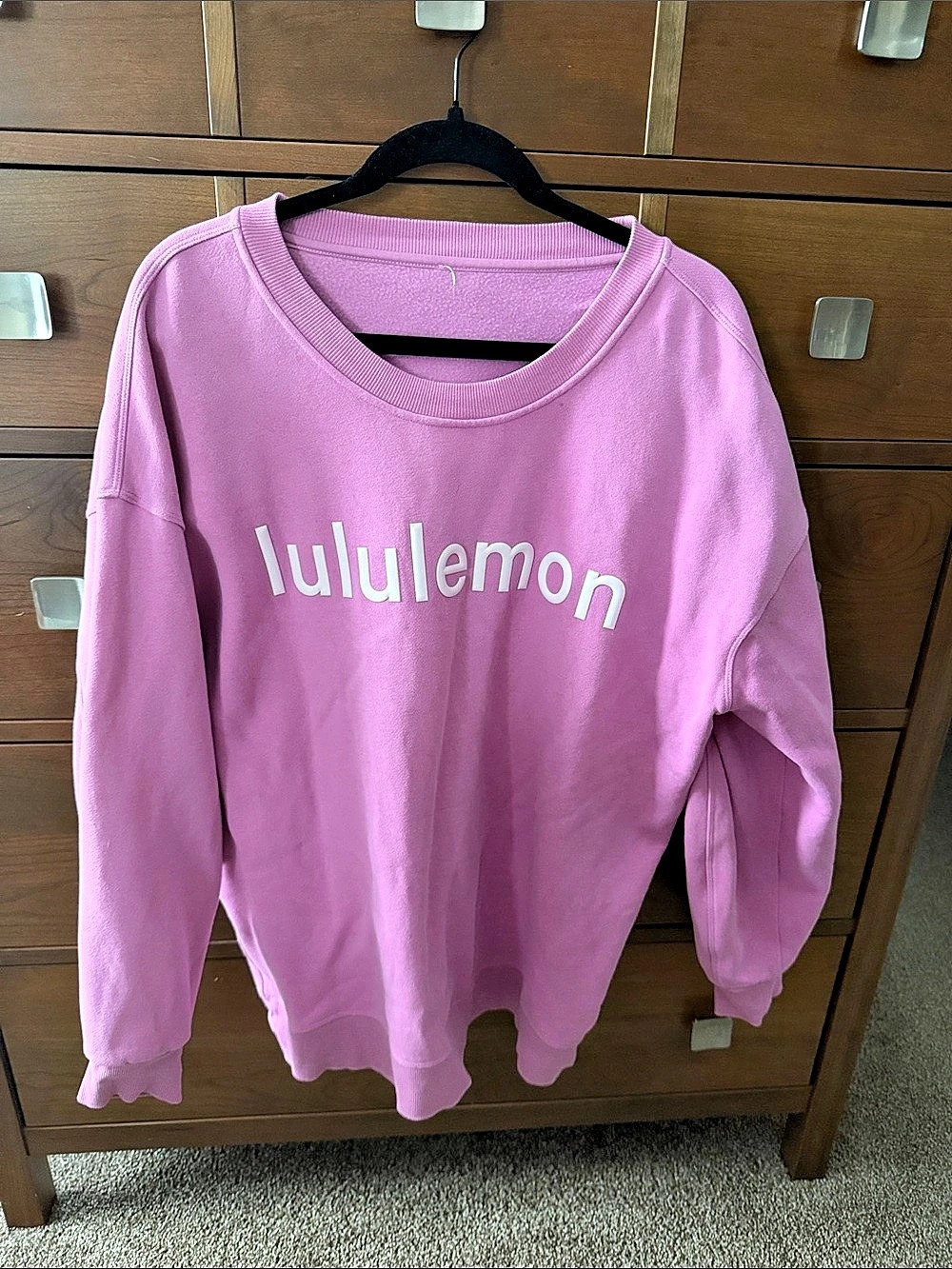 lululemon All Yours Crew *Fleece Pink Crewneck Sweatshirt